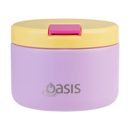 Oasis Stainless Steel Double Wall Insulated Food Flask Bubblegum Pink 300ml