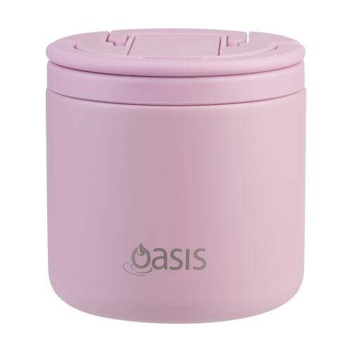 Oasis Stainless Steel Double Wall Insulated Food Flask W/ Lid Blush 500ml