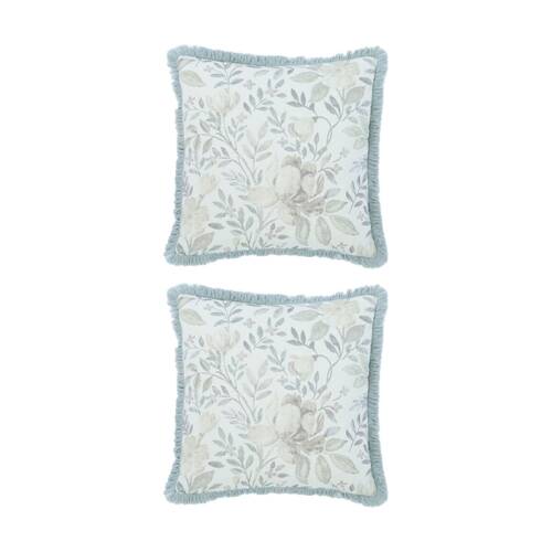 2PK MM Linen Whisper Cotton/Linen Decorative Cushion W/ Fringed Trims 50x50cm
