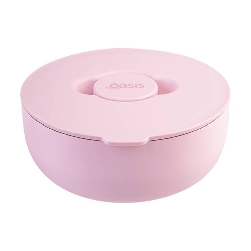 Oasis Stainless Steel Insulated Fresh-N-Go Lunch Bowl Pink Lemonade 950ml