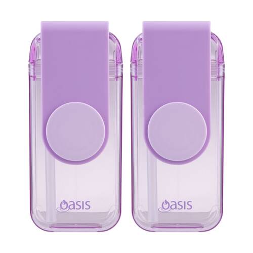 2PK Oasis Kids Tritan Impact Resistant Juice Box With Straw Lavender 300ml