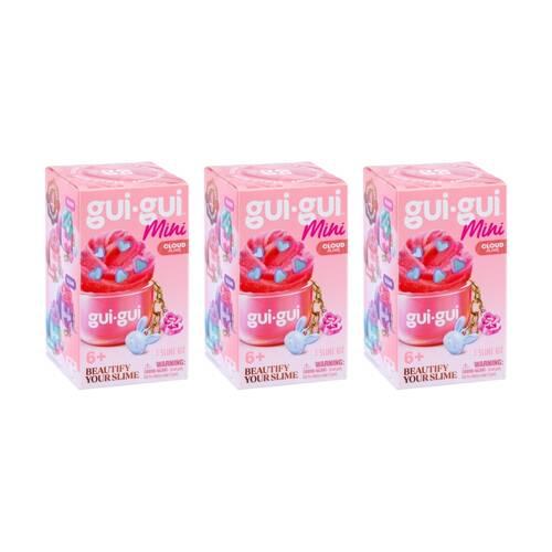 3PK Gui Mini Scented Slime Kit W/ 4 Textures And Charms For Kids 6y+ Assorted