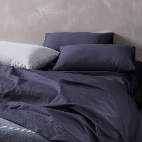 Kas Australia 500 TC Egyptian Cotton Sheet Set Sateen Navy King