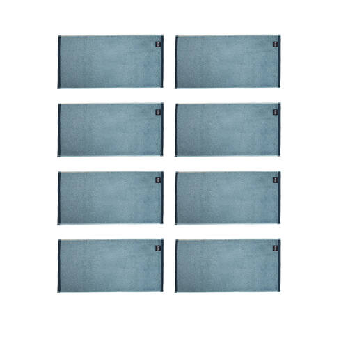 8PK Kas Australia Stratton Hand Towel Cotton Block Ocean 40x70cm