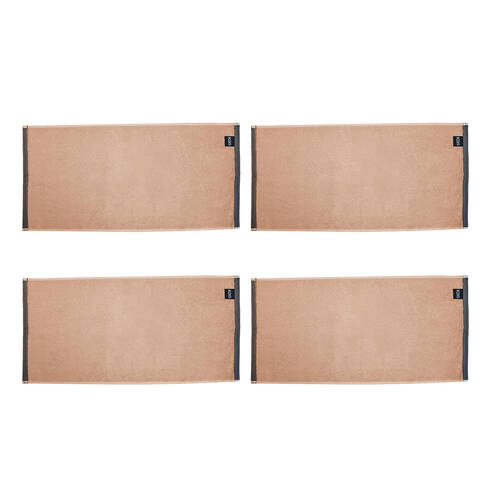 4PK Kas Australia Stratton Hand Towel Cotton Block Blush 40x70cm