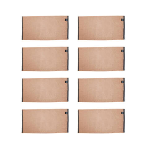 8PK Kas Australia Stratton Hand Towel Cotton Block Blush 40x70cm