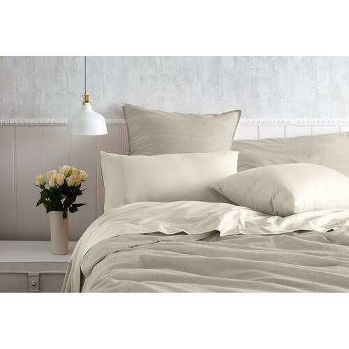Kas Australia 500 TC Egyptian Cotton Sheet Set Neutral