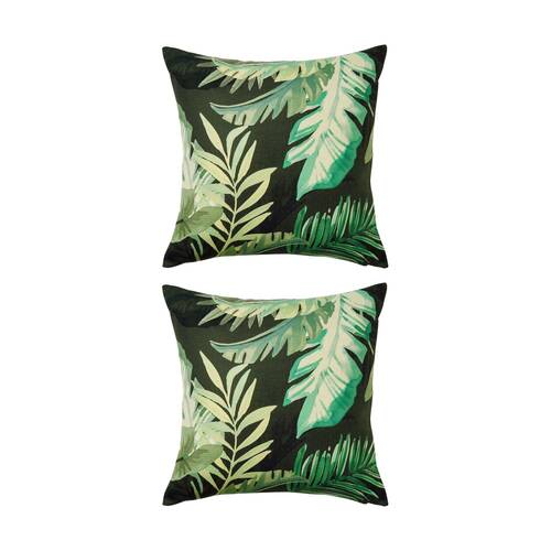 2PK Kas Australia Kaia Outdoor Cushion Weather Resist Charcoal 50x50cm