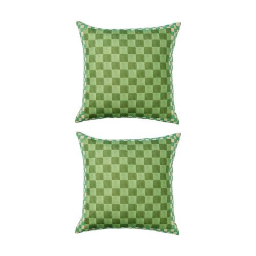 2PK Kas Australia Bellini Outdoor Cushion Weather Safe Green 50x50cm