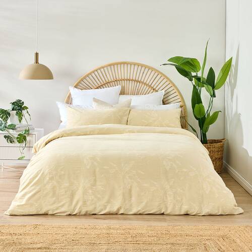 Kas Australia Ayanna Jacquard Quilt Cover Cotton Natural