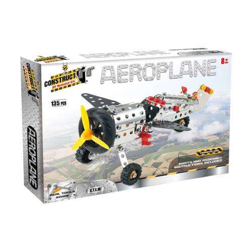 135pc Constrcut It Aeroplane Construction Set Toy WWII Fighter 8y+