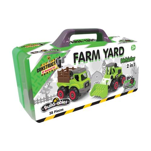 Construct It 2 In 1 Farm Hand Set Toy Trucks Buildable Vehicles 3y+