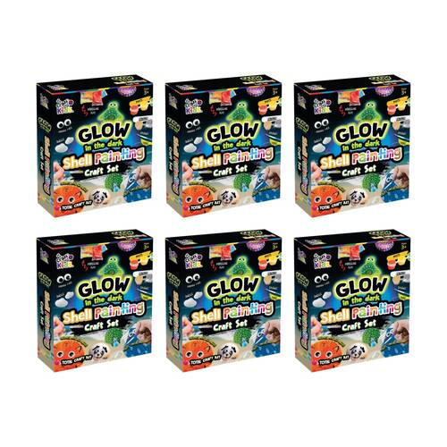 6PK Craft For Kids Ultimate Glow In Dark Shell Painting Kit Crafting Set 3y+