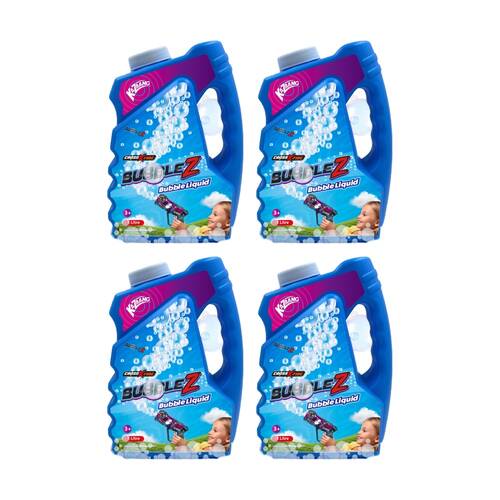 4PK Kazaang BubbleZ Colour Bubble Refill Water Blaster Outdoor Party Use 1L