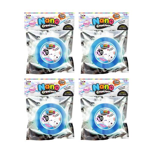 4PK Craft For Kids Nano Creations Tape Crafting Viral Sensation 6y+ Blue 3mx5cm