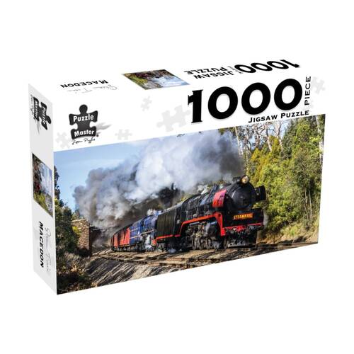 1000pc Puzzle Master Steam Train Macedon Victoria Jig Saw Countryside Scene