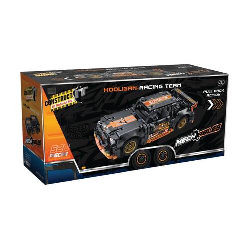 520pc Construct IT Mech-ables Hooligan Mustang Build Toy Pull Back 6y+