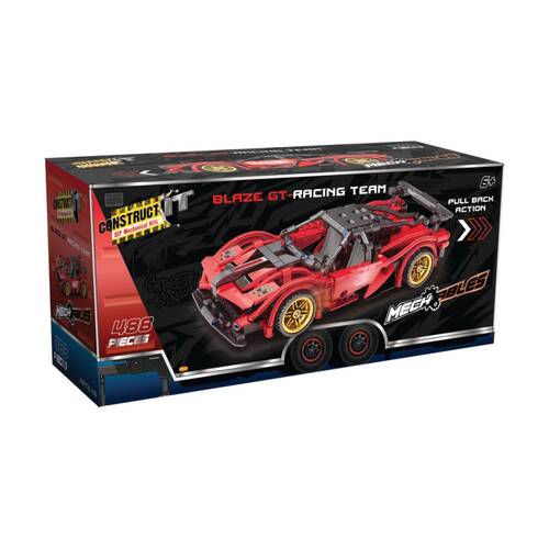 488pc Construct It Mech-ables BlazeGT Build Toy Pull Back Motor 6y+