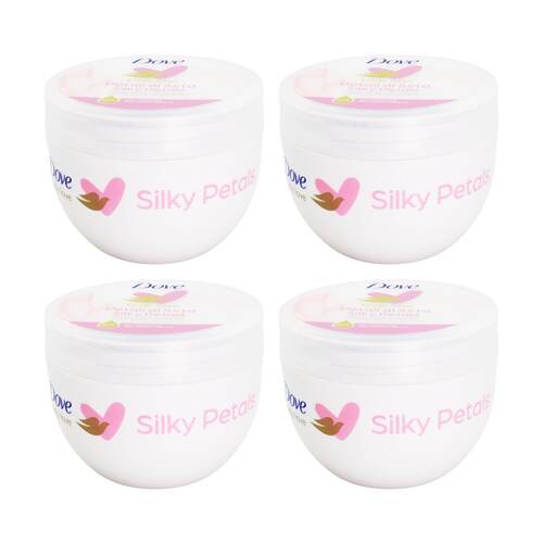 4PK Dove Restoring Cream Body Love Silky Petals 24H Serum Skin Care 300mL