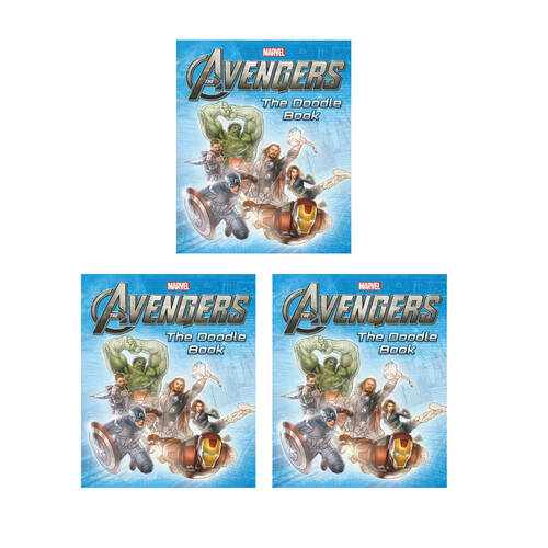 3PK Promotional Avengers The Doodle Book Marvel Superhero Creative Activity