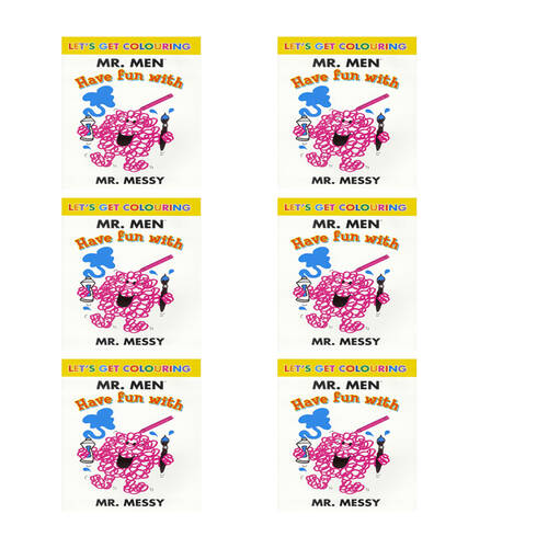 6PK Promotional Mr Messy Lets Get Colouring Book Children's Activity Fun