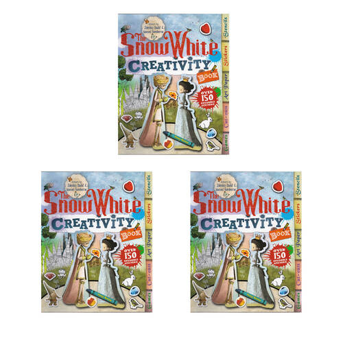 3PK Promotional Snow White Creativity Book Fun Kids Activity And Stickers