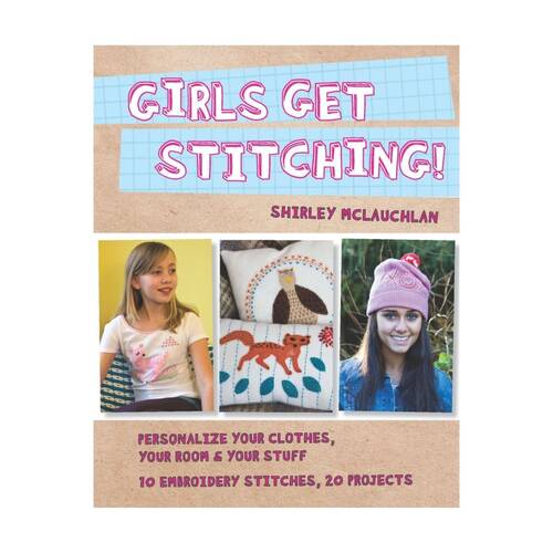 Promotional Girls Get Stitching Embroidery Craft Projects Book for Kids