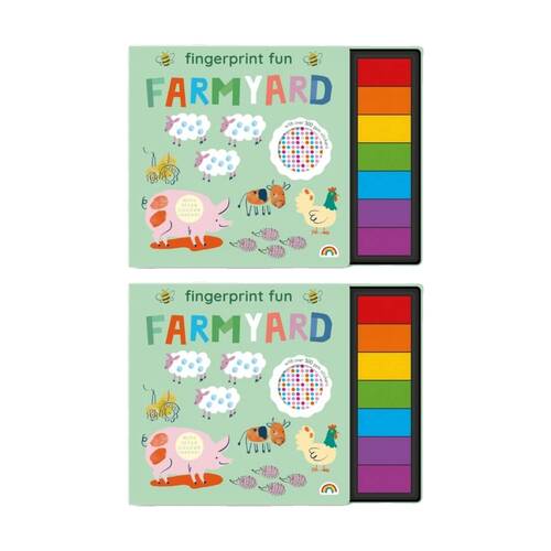2PK Really Decent Books Fingerprint Fun Farmyard Kids Activity Book 3y+