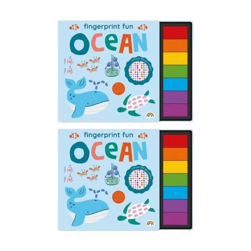 2PK Really Decent Books Fingerprint Fun Ocean Kids Activity Book 3y+
