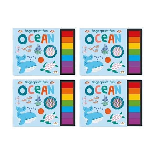 4PK Really Decent Books Fingerprint Fun Ocean Kids Activity Book 3y+