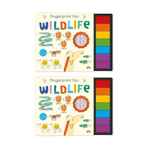 2PK Really Decent Books Fingerprint Fun Wildlife Kids Activity Book 3y+