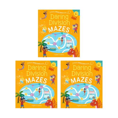 3PK Promotional Fantastic Division Mazes Book Fun Educational Kids Activity