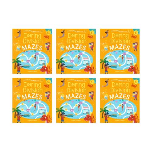 6PK Promotional Fantastic Division Mazes Book Fun Educational Kids Activity