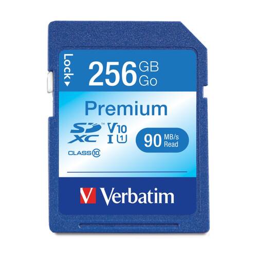 VERBATIM Premium SDXC eXtended Capacity Card (Class 10 UHS-I) 256GB