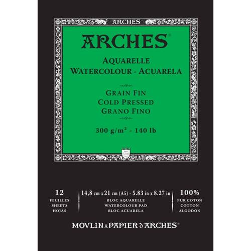 Arches Cold Press Watercolour Art/Craft Painting Paper Pad 300g A5