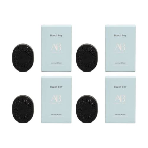 4PK Aromabotanical Beach Boy Scented Car Fragrance Diffuser