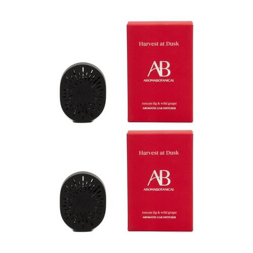 2PK Aromabotanical Harvest at Dusk Scented Car Fragrance Diffuser Fig Grape Scent