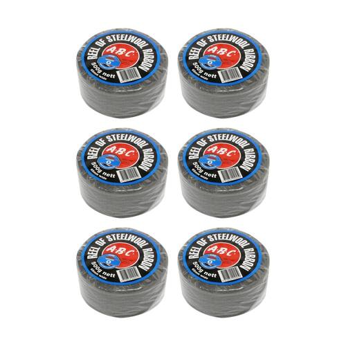 6x 12pc ABC 500g Home Professional Cleaning Steel Wool Reels Grade 0