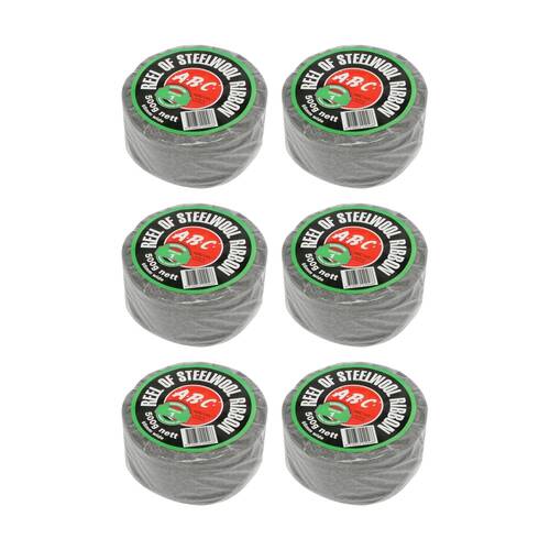 6x 12pc ABC 500g Home Professional Cleaning Steel Wool Reels Grade 1
