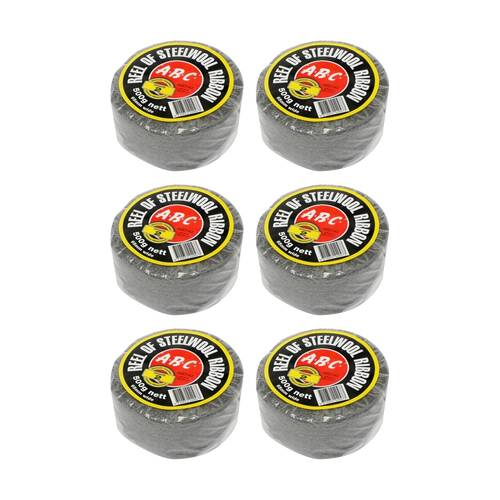 6x 12pc ABC 500g Home Professional Cleaning Steel Wool Reels Grade 2