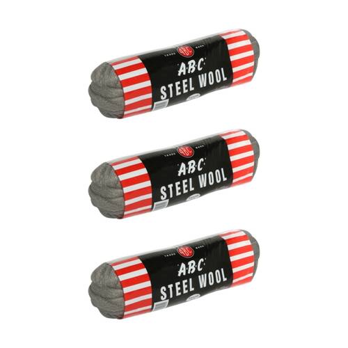 3x 12pc ABC 500g Home Professional Cleaning Steel Wool Hanks Grade 0