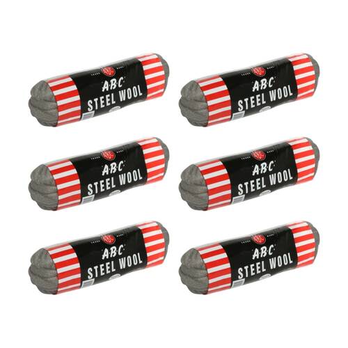 6x 12pc ABC 500g Home Professional Cleaning Steel Wool Hanks Grade 1