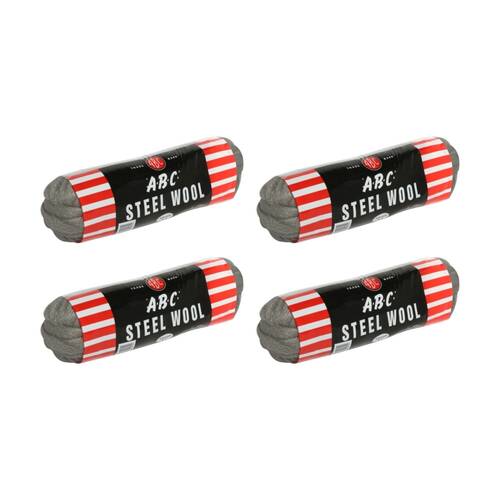 4x 12pc ABC 500g Home Professional Cleaning Steel Wool Hanks Grade 00