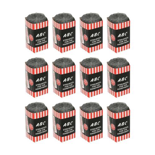 12PK ABC Handyman Home Professional Cleaning Steel Wool Refill Grade 1
