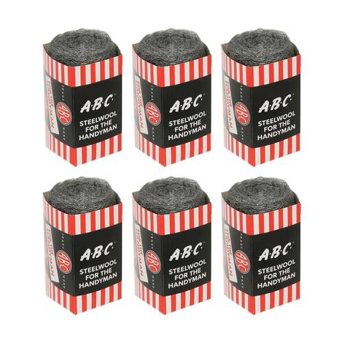 6PK ABC Handyman Home Professional Cleaning Steel Wool Refill Grade 0000