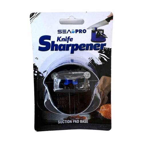 Sea Pro Durable Kitchen Knife Sharpener W/ Suction Cup V Shape Blade