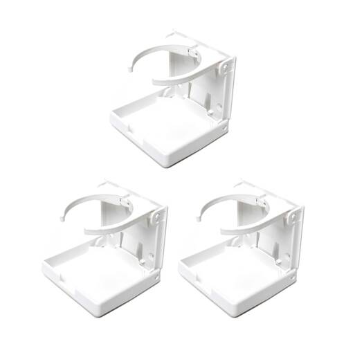 3PK Sea Pro Folding Drink Cup Holder Accessory For Boat/Watercraft White