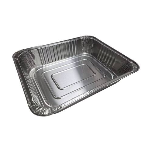 12x 3pc Partyware Single Use Foil Tray Set Rectangular 360x290x78mm