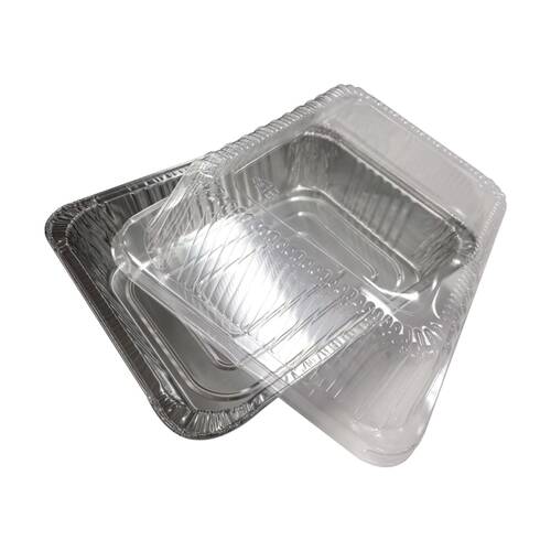 24x 3pc Partyware Single Use Foil Tray Set Rectangular 360x290x78mm