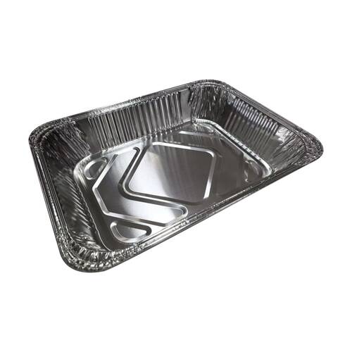 24x 3pc Partyware Single Use Foil Tray Set Rectangular 335x245x60mm